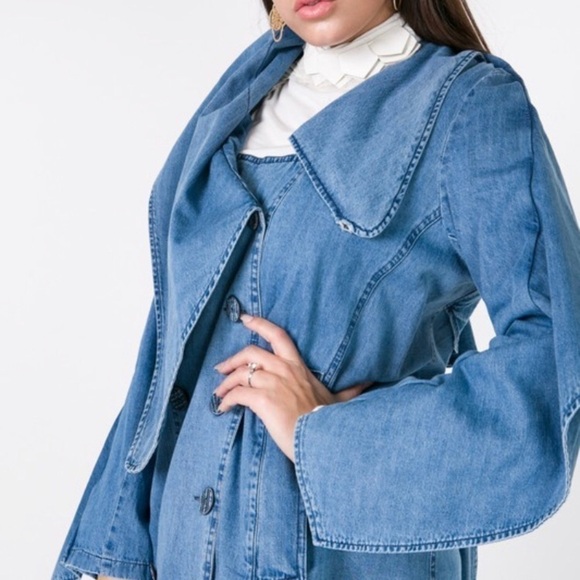 SALE!! HP!!! Denim Midi Coat - Picture 3 of 8